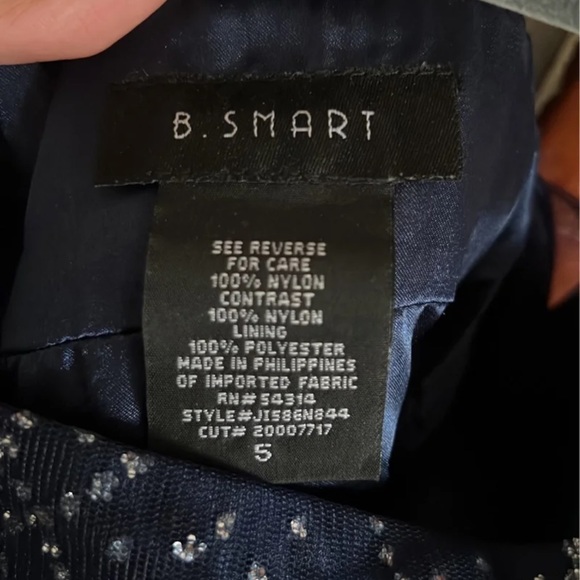 B. Smart Silver & Navy Formal Dress Size 5 - Picture 4 of 4
